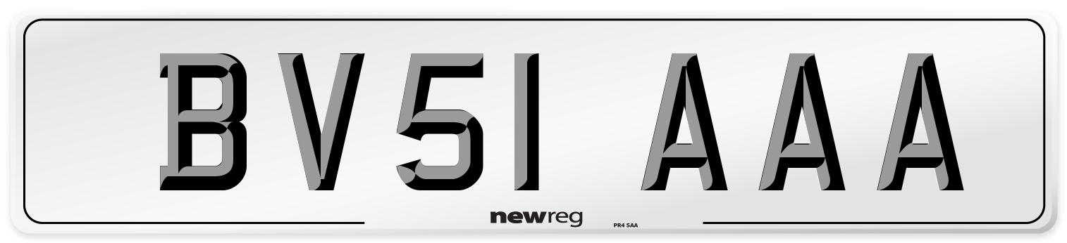 BV51 AAA Number Plate from New Reg